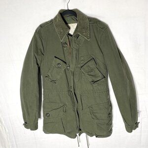 Vintage 1984 Canadian Army Green Combat Coat With Liner XS/S Gorpcore 80s